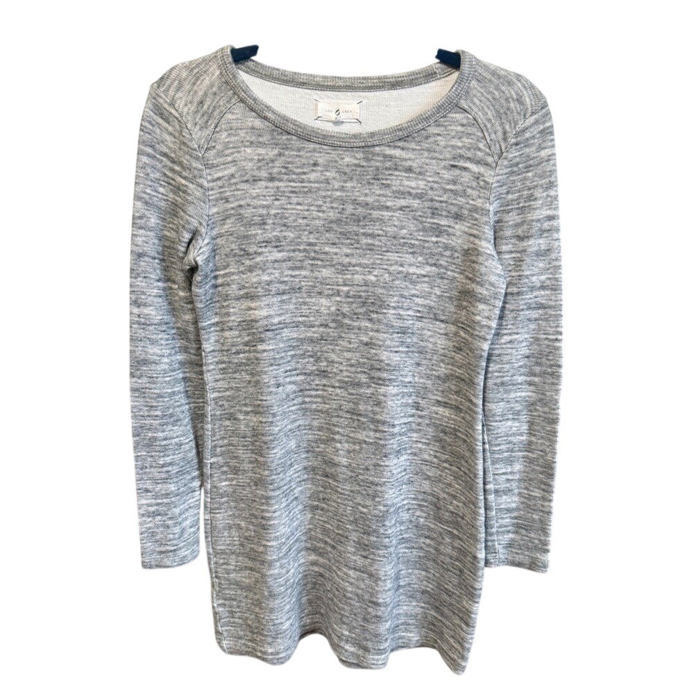 Lou &‎ Grey Heathered Gray Long Sleeve Dress